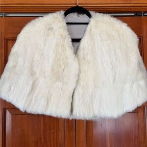Luxurious White Fur Capelet